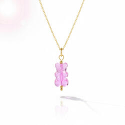 KÁRPÁTHY ékszer DIY Gumimaci nyaklánc - rózsaszín, aranyozott