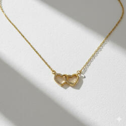 KÁRPÁTHY ékszer Összefonódó szívek arnyozott nyaklánc