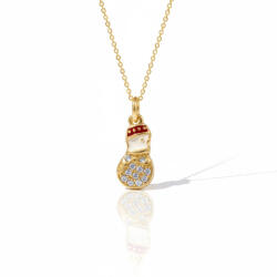 KÁRPÁTHY ékszer DIY Hóember kristály nyaklánc - aranyozott