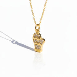 KÁRPÁTHY ékszer DIY Téli Kesztyű nyaklánc, aranyozott