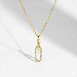 KÁRPÁTHY ékszer Oval Clip aranyozott nyaklánc