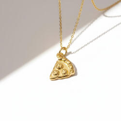 KÁRPÁTHY ékszer DIY Pizzaszelet nyaklánc, aranyozott