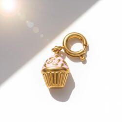 KÁRPÁTHY ékszer Muffin charm, aranyozott