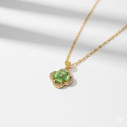 KÁRPÁTHY ékszer GREEN CLOVER aranyozott nyaklánc