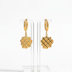 KÁRPÁTHY ékszer Gofri alakú aranyozott fülbevaló