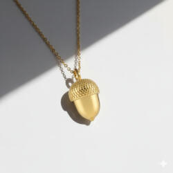 KÁRPÁTHY ékszer DIY Aranyló makk nyaklánc, aranyozott