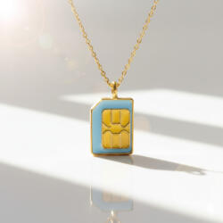 KÁRPÁTHY ékszer DIY SIM kártya nyaklánc, aranyozott