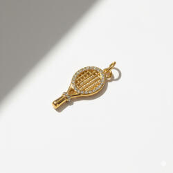 KÁRPÁTHY ékszer Teniszütő charm, aranyozott