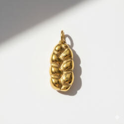 KÁRPÁTHY ékszer Fonottkalács charm, aranyozott