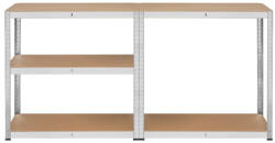 Rebel RB-1250 Metal Storage Rack Cabinet Shelves 175kg x5 180x90x40cm Galvanized Folding MDF (RB-1250)