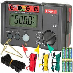 Unit-T Unit UT521 Földelési ellenállás mérő készlet, 20-2000Ohm, LCD kijelző (50-201#)