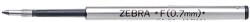 Zebra Rezerva stilou cu bilă, metal, 0.27 mm, ZEBRA "F", albastru (32742)