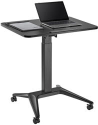 Maclean MC-453 B Mobile Laptop Desk with Pneumatic Height Adjustment, Laptop Table with Wheels, 80 x 52 cm, Max. 8 kg, Height Adjustable Max. 109 cm (Black) (MC-453B) - digitzone