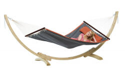 AMAZONAS AZ-6010130 függőágy Keretes függőágy 1 személy(ek) Pamut, Poliészter Szürke (AZ-6010130)