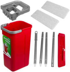 GreenBlue Flat Mop + Bucket + Telescopic Pole + 2 x Microfibre Pad 5.7L Floor Cleaning XXL Set Rotating Head (GB870) - digitzone