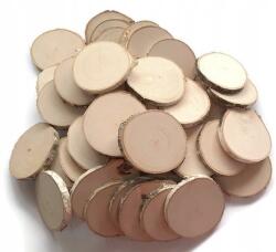 Akademiadrewna Fa szeletek 50 db nyírfa 8-10 1 cm csiszolt fakorongok száraz (Plastry brzozy)