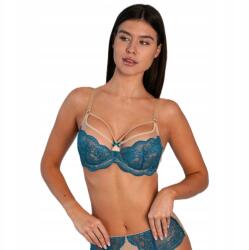  Lilitte Margo puha csipkés melltartó, Size 75D, kék, virágos