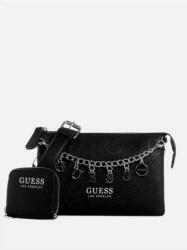 GUESS crossbody kézitáska, fekete, műbőr, 21×14×10cm