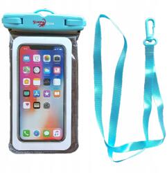  Vízálló telefontok, 18×10cm, kék, 5-5.8" telefonhoz (SCORPIO KAYAK)