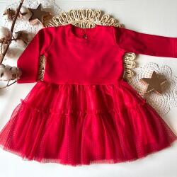 Mamatti Merry Christmas ruha, piros, hosszú ujjú