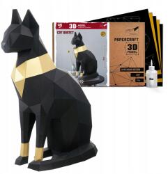  Paperraz Macska Bastet Kreatív készlet, 49 alkatrész, 32cm hosszú (PP-2KBA-2BG)