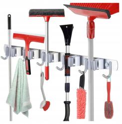 Bestselection Szerszámtartó seprű felmosó kefék kerti gereblye léc tartó kampó (WIESZAK ŚCIENNY UCHWYT METALOWY SZEREGOWY)