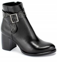 Simen 2209A Fekete Bőr Bokazsák Sarkú 37 Méret (2160A)