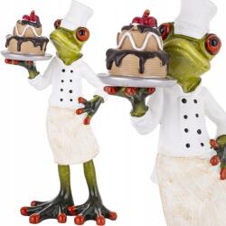 Art-Pol Béka figura, tálcával, dekoráció, műanyag, 18, 5cm magas (175560)