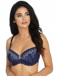 Lanny Mode Félmerevítős melltartó, kék, Size 75C, hímzett, nylon