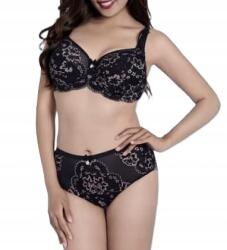 Lanny Mode Bugyi, csipkés, Lanny Mode Bogyó, Size L, fekete/kávébarna, nylon