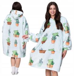  Takaró Pulóver, Oversize, XXL, növényi mintás, kapucnis