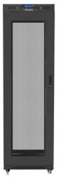 Lanberg 19 szabadon álló rack szekrény 42U/600X800 perforált ajtó, lapraszerelt, LCD kijelző, fekete V2 (FF01-6842-23BL)