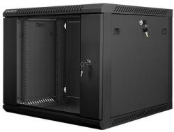 Lanberg 19 fali rack szekrény 9U/600X600 lapraszerelt, fekete V2 (WF01-6609-10B)