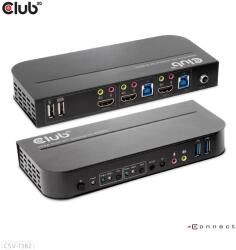 Club 3D 2x1 KVM switch CSV-1382, HDMI + USB, 4k@60Hz (CSV-1382)