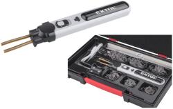 Extol EXTOL craft akkumlátoros műanyagcső hegesztő gép, kapcsozógép, kapocs átmétő: 0, 6-0, 8mm, 550°C, 4V, 2, 0Ah akkumlátor, USB-röl tölhető (8891505)