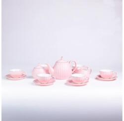 Estilo Home 15 darabos porcelán kávészett, rózsaszín 5905623251158 (EH0067)