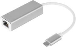 Krüger&Matz Kruger & Matz RJ45 LAN USB hálózati kártya adapter, C típusú, Gigabit 10/100/1000 Mb (KM1247)