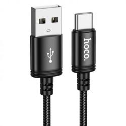 hoco. USB kábel A-tól C-típusig 3A 3 m fekete