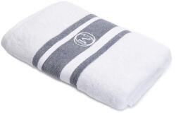 b3 Kéz törölköző, Moogam, Monogram Linea, 100% organikus pamut, fehér/szürke, 50x100cm (MLHAND02)