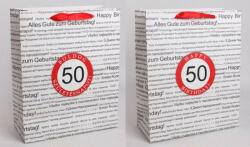  Ajándék tasak matt fehér " 50" 11x14cm