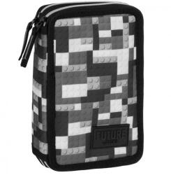 BlackUp Felszerelt Emeletes Tolltartó - Fekete Fehér (PWDDF38)