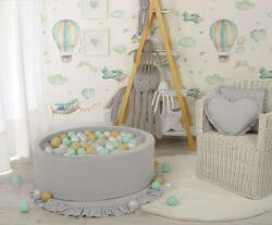  Sweet baby minky labdamedence szett - Világosszürke 30 cm