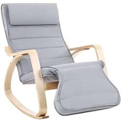 SONGMICS Relax - Nyírfa Hintaszék - Szürke - 67x115x91cm (LYY42G)