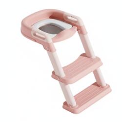 Kidizi Reductor toaleta cu scarita si colac moale Kidizi PottyStep Roz, model pliabil, colac moale din PVC (5949551917137) Olita
