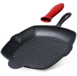 Vilde Tigaie Patrata Grill din Fonta, 28 x 28 cm, Neagra, Vilde (MRK-199045)