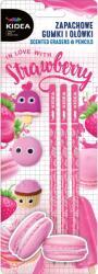 DERFORM Kidea Grafit Ceruza - 3 db-os - Illatos Radírral - Strawberry (ZAGOTKA) (ZAGOTKA) (ZAGOTKA)