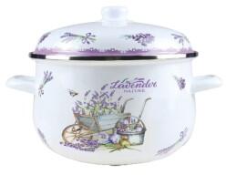 Grunberg Cratita Emailata cu Capac, 22 cm, 3.90 l, Alb / Mov, Grunberg, Model GR2200B (GR2200B)