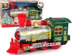 LEAN Toys Karácsonyi Mozdony Zöld Elemekkel (12241) (12241)