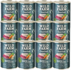  Wild Farm Wild Farm Superfood Duck 12x400g gabonamentes kutyatáp