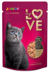 My Love teljes értékű, szaftos alutasak kismacskák számára Csirkével 85g - origopet